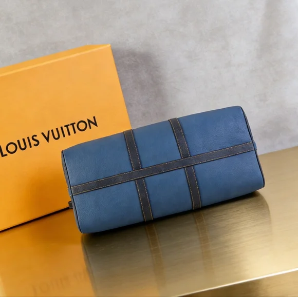 Louis Vuitton Keepall Bandoulière 50 Taurillon Blue - Picture 3 of 6
